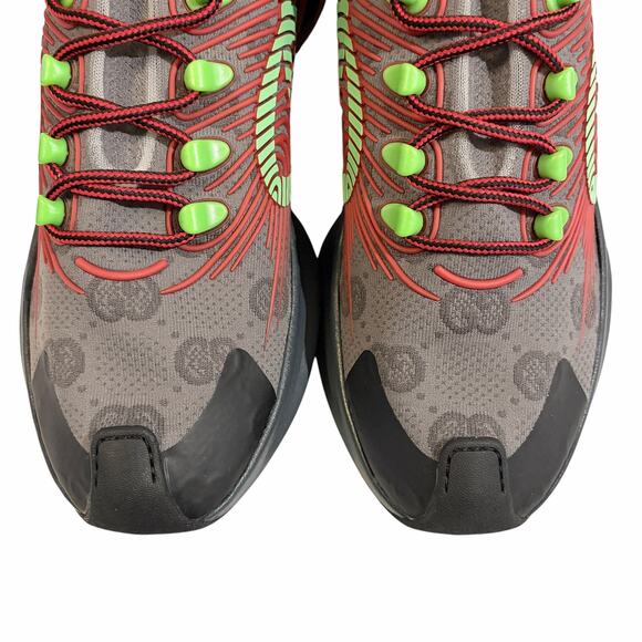 Gucci Ultrapace GG Monogram Sneakers Red Green Web Neon Men’s Size 12 New main image 4